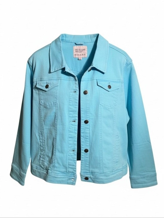 Signature by Levi Strauss Jackets & Blazers - EUC WOMEN'S 1X STRETCH MINT GREEN DENIM TRUCKER JACKET SIGNATURE LEVI STRAUSS